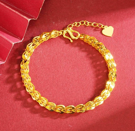 新品越南沙金凤尾手链女士气质国潮百搭羽毛国风义乌饰品厂家货源